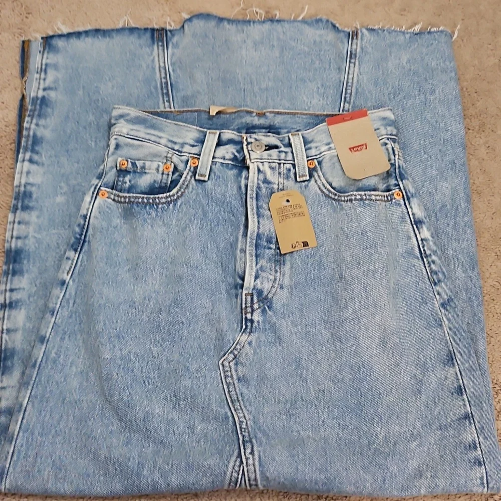 Levi's Light Blue Denim Maxi Skirt - Picture 7 of 12